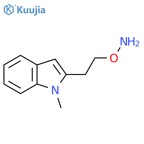 O-2-(1-methyl-1H-indol-2-yl)ethylhydroxylamine structure
