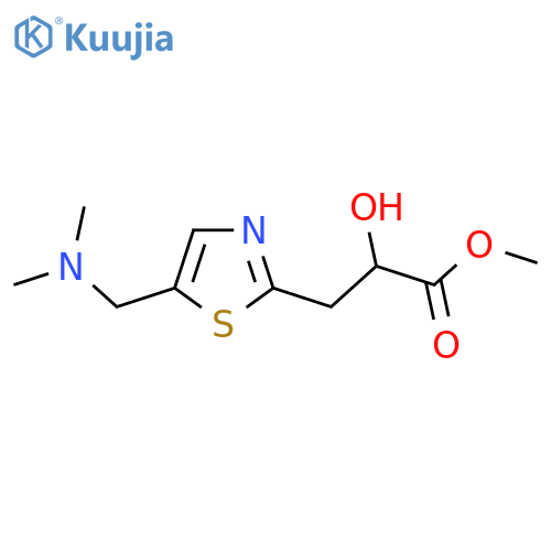 methyl 3-{5-(dimethylamino)methyl-1,3-thiazol-2-yl}-2-hydroxypropanoate structure