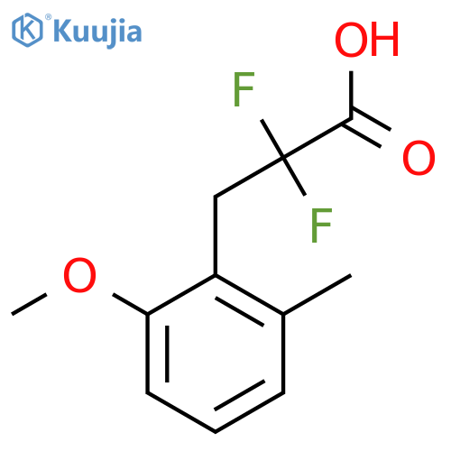 2,2-difluoro-3-(2-methoxy-6-methylphenyl)propanoic acid structure