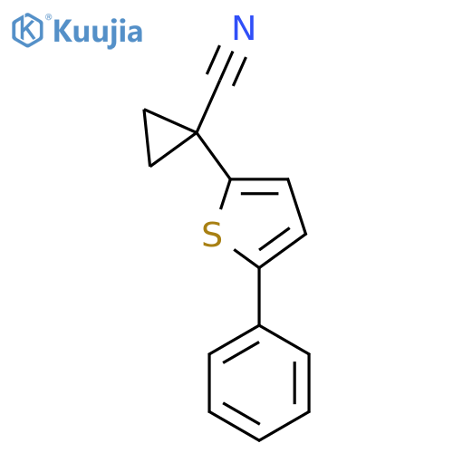 1-(5-phenylthiophen-2-yl)cyclopropane-1-carbonitrile structure