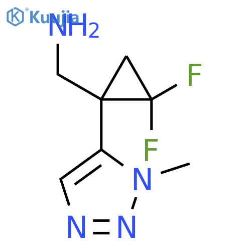 2,2-difluoro-1-(1-methyl-1H-1,2,3-triazol-5-yl)cyclopropylmethanamine structure