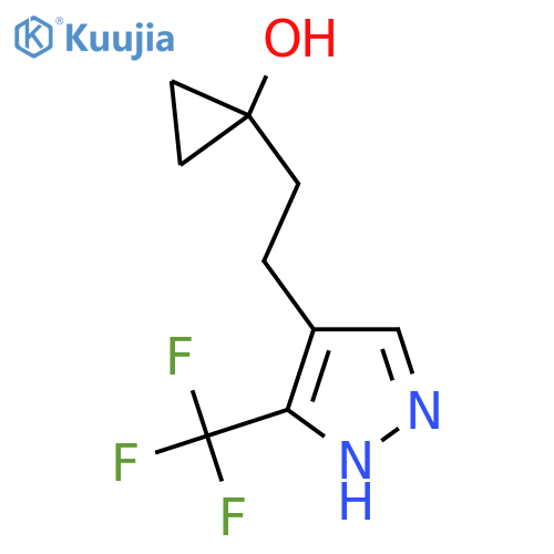 1-{2-3-(trifluoromethyl)-1H-pyrazol-4-ylethyl}cyclopropan-1-ol structure