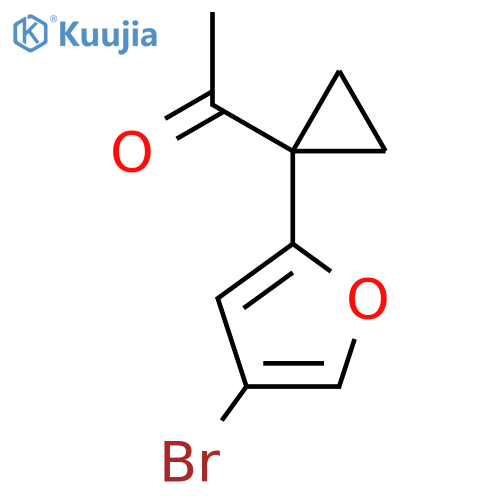 1-1-(4-bromofuran-2-yl)cyclopropylethan-1-one structure