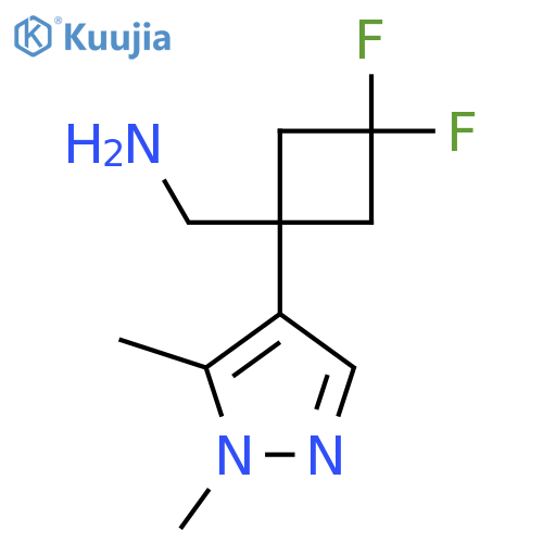 1-(1,5-dimethyl-1H-pyrazol-4-yl)-3,3-difluorocyclobutylmethanamine structure