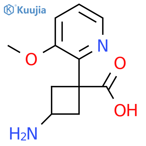 3-amino-1-(3-methoxypyridin-2-yl)cyclobutane-1-carboxylic acid structure