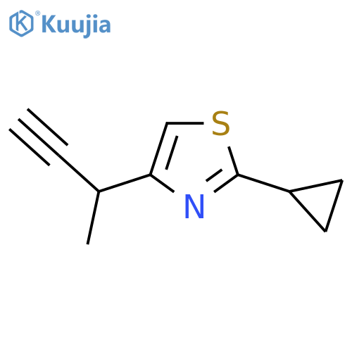4-(But-3-yn-2-yl)-2-cyclopropyl-1,3-thiazole structure