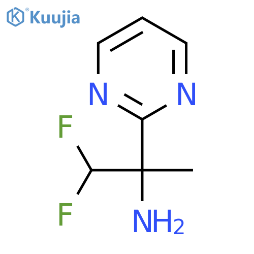 1,1-difluoro-2-(pyrimidin-2-yl)propan-2-amine structure
