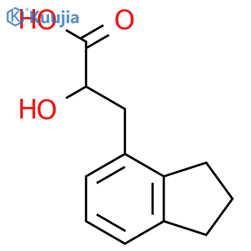 3-(2,3-dihydro-1H-inden-4-yl)-2-hydroxypropanoic acid structure