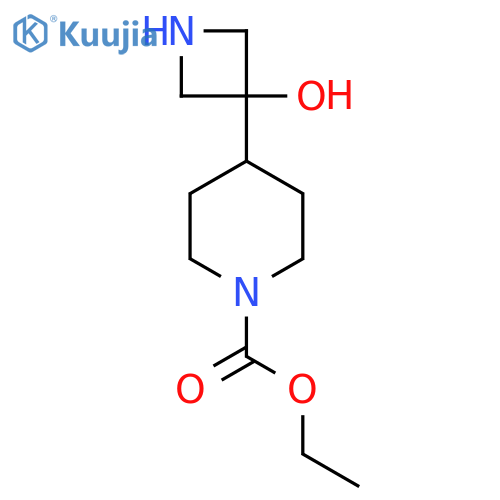 ethyl 4-(3-hydroxyazetidin-3-yl)piperidine-1-carboxylate structure