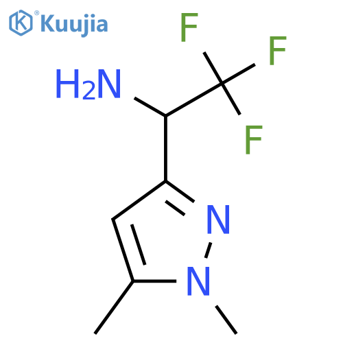 1-(1,5-dimethyl-1H-pyrazol-3-yl)-2,2,2-trifluoroethan-1-amine structure