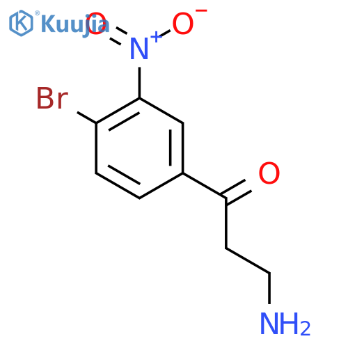 3-amino-1-(4-bromo-3-nitrophenyl)propan-1-one structure
