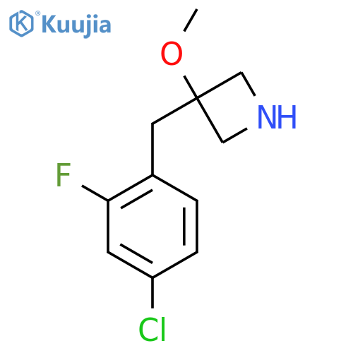 3-(4-chloro-2-fluorophenyl)methyl-3-methoxyazetidine structure