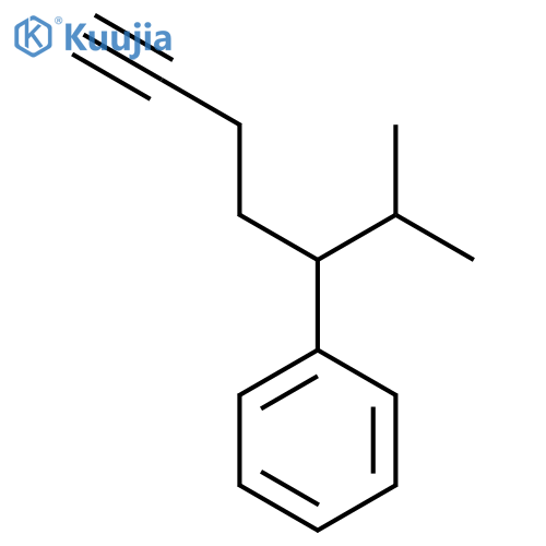 (2-methylhept-6-yn-3-yl)benzene structure