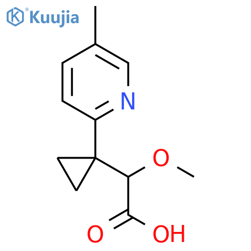2-methoxy-2-1-(5-methylpyridin-2-yl)cyclopropylacetic acid structure
