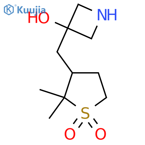 3-(3-hydroxyazetidin-3-yl)methyl-2,2-dimethyl-1lambda6-thiolane-1,1-dione structure