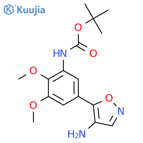 tert-butyl N-5-(4-amino-1,2-oxazol-5-yl)-2,3-dimethoxyphenylcarbamate structure