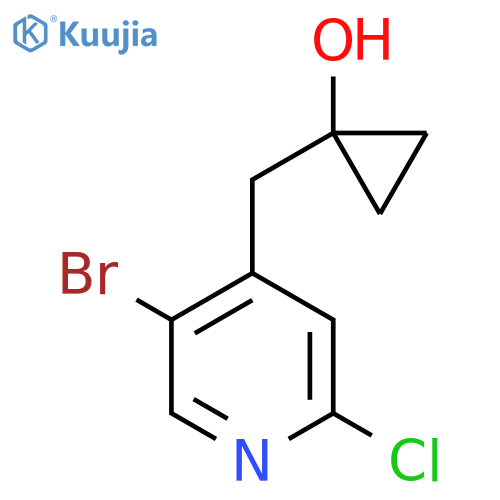 1-(5-bromo-2-chloropyridin-4-yl)methylcyclopropan-1-ol structure