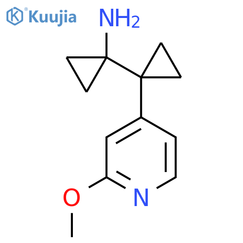 1-1-(2-methoxypyridin-4-yl)cyclopropylcyclopropan-1-amine structure