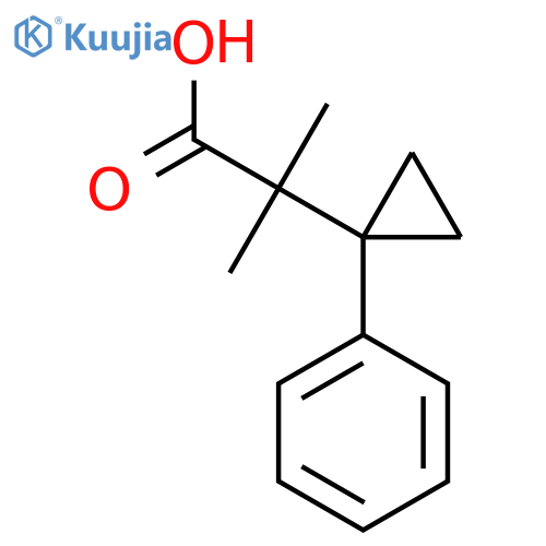 2-methyl-2-(1-phenylcyclopropyl)propanoic acid structure