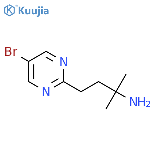 4-(5-bromopyrimidin-2-yl)-2-methylbutan-2-amine structure