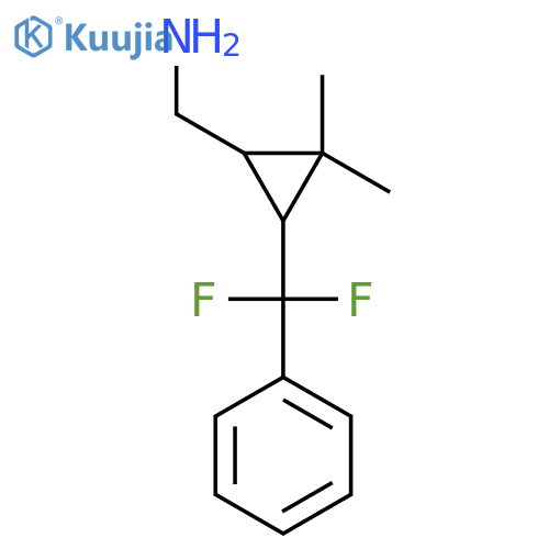 {3-difluoro(phenyl)methyl-2,2-dimethylcyclopropyl}methanamine structure