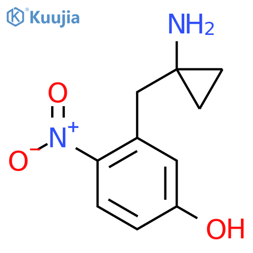 3-(1-aminocyclopropyl)methyl-4-nitrophenol structure