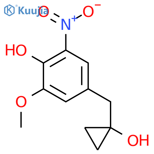 4-(1-hydroxycyclopropyl)methyl-2-methoxy-6-nitrophenol structure