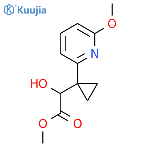 methyl 2-hydroxy-2-1-(6-methoxypyridin-2-yl)cyclopropylacetate structure