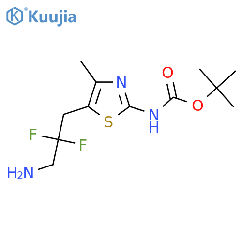 tert-butyl N-5-(3-amino-2,2-difluoropropyl)-4-methyl-1,3-thiazol-2-ylcarbamate structure