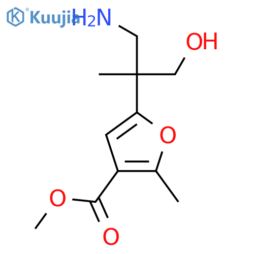 methyl 5-(1-amino-3-hydroxy-2-methylpropan-2-yl)-2-methylfuran-3-carboxylate structure