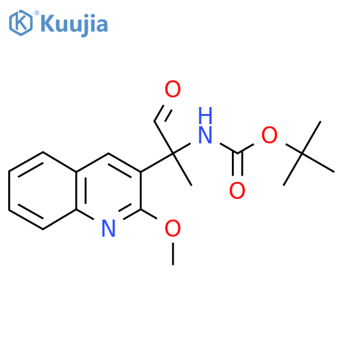 tert-butyl N-2-(2-methoxyquinolin-3-yl)-1-oxopropan-2-ylcarbamate structure