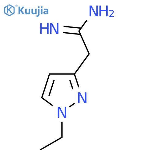 2-(1-ethyl-1H-pyrazol-3-yl)ethanimidamide structure