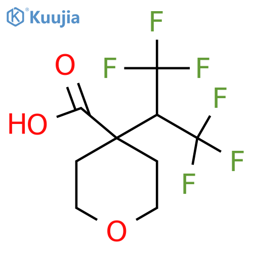 4-(1,1,1,3,3,3-hexafluoropropan-2-yl)oxane-4-carboxylic acid structure