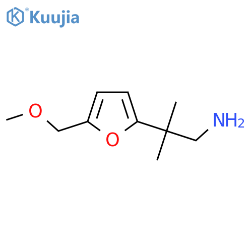 2-5-(methoxymethyl)furan-2-yl-2-methylpropan-1-amine structure