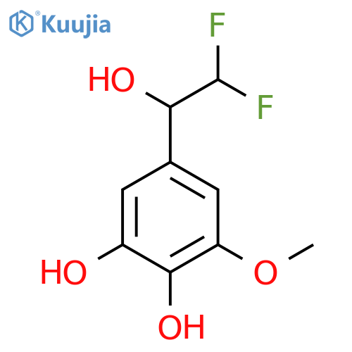 5-(2,2-difluoro-1-hydroxyethyl)-3-methoxybenzene-1,2-diol structure