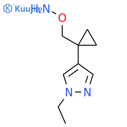 O-{[1-(1-ethyl-1H-pyrazol-4-yl)cyclopropyl]methyl}hydroxylamine structure