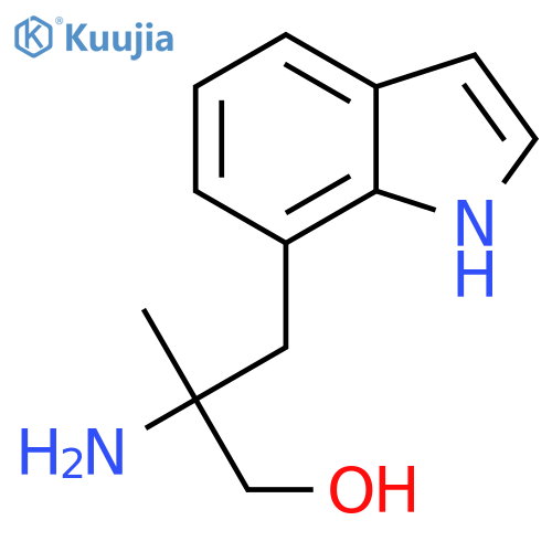 2-amino-3-(1H-indol-7-yl)-2-methylpropan-1-ol structure