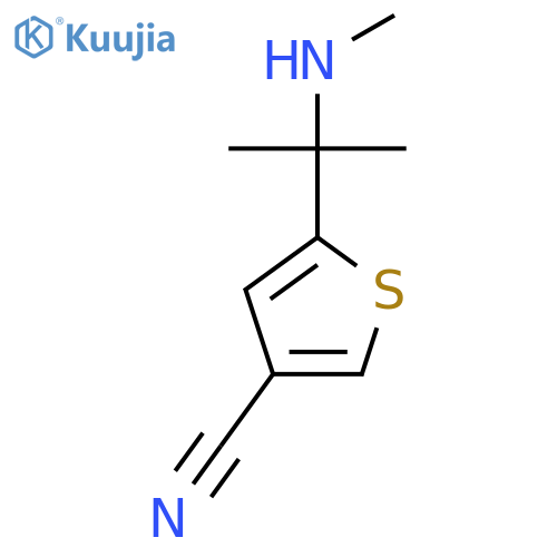 5-2-(methylamino)propan-2-ylthiophene-3-carbonitrile structure