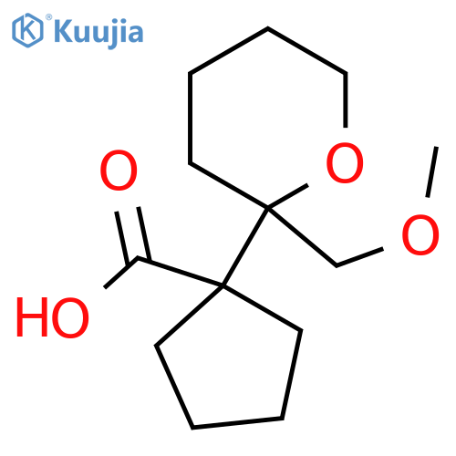 1-2-(methoxymethyl)oxan-2-ylcyclopentane-1-carboxylic acid structure