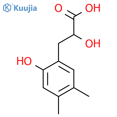 2-hydroxy-3-(2-hydroxy-4,5-dimethylphenyl)propanoic acid structure