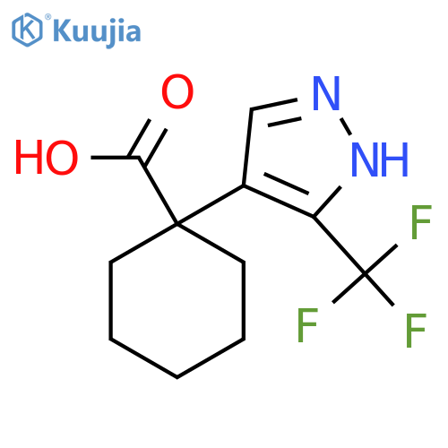 1-3-(trifluoromethyl)-1H-pyrazol-4-ylcyclohexane-1-carboxylic acid structure
