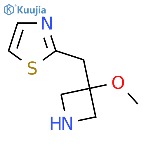 2-(3-methoxyazetidin-3-yl)methyl-1,3-thiazole structure