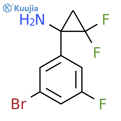1-(3-bromo-5-fluorophenyl)-2,2-difluorocyclopropan-1-amine structure