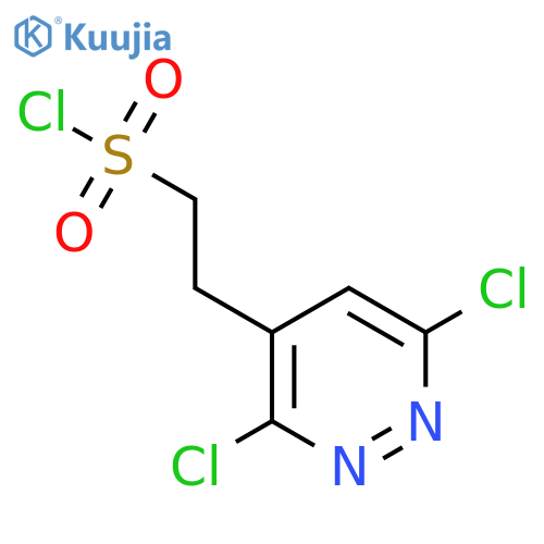 2-(3,6-dichloropyridazin-4-yl)ethane-1-sulfonyl chloride structure