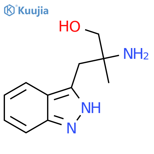 2-amino-3-(1H-indazol-3-yl)-2-methylpropan-1-ol structure