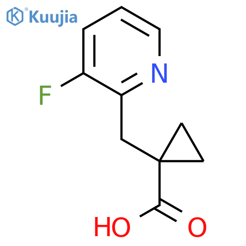 1-(3-fluoropyridin-2-yl)methylcyclopropane-1-carboxylic acid structure