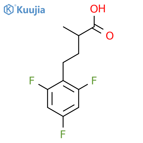 2-methyl-4-(2,4,6-trifluorophenyl)butanoic acid structure
