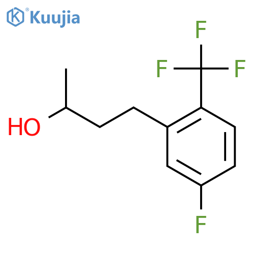 4-5-fluoro-2-(trifluoromethyl)phenylbutan-2-ol structure