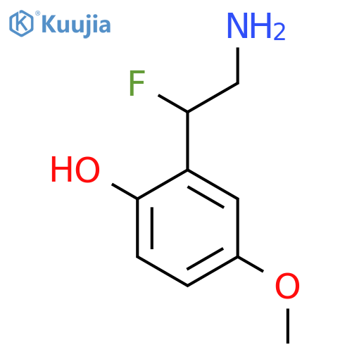 2-(2-amino-1-fluoroethyl)-4-methoxyphenol structure