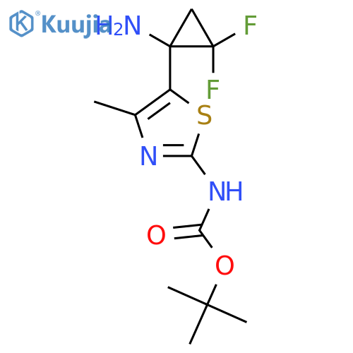 tert-butyl N-5-(1-amino-2,2-difluorocyclopropyl)-4-methyl-1,3-thiazol-2-ylcarbamate structure